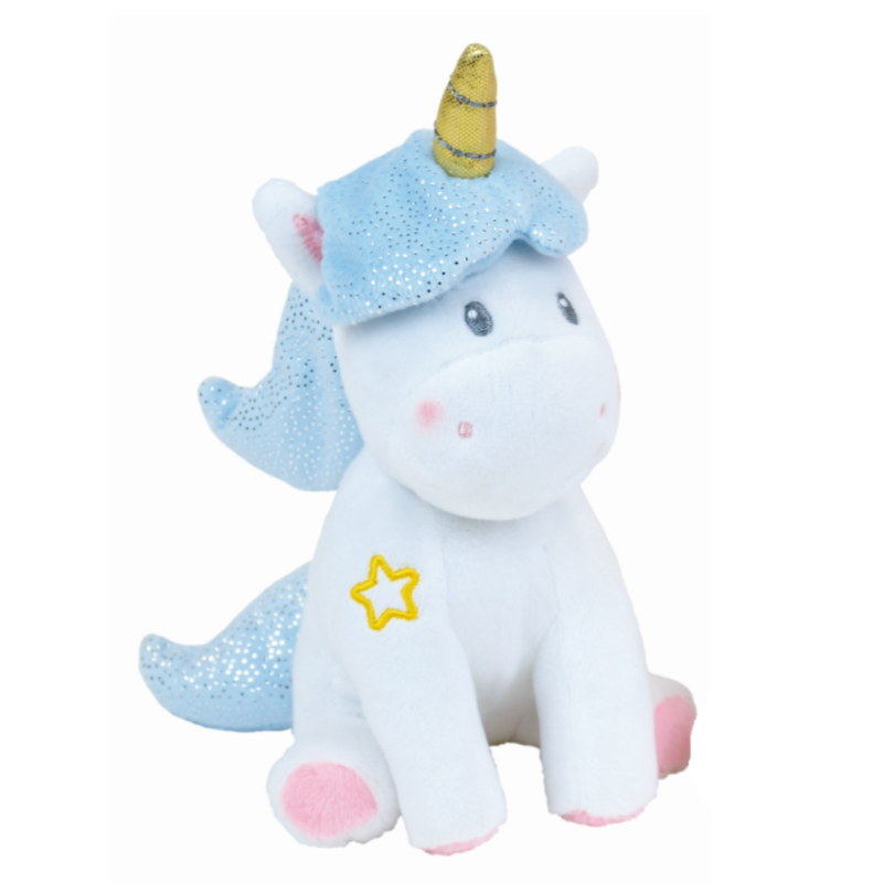  licorne peluche bleu 15 cm 